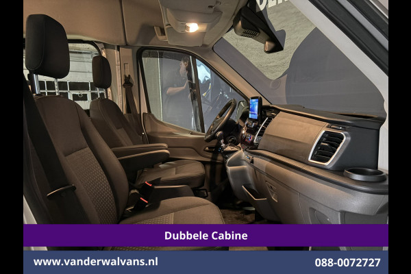 Ford Transit 2.0 TDCI 185pk L3H2 Dubbele Cabine Euro6 Airco | 5-Zits | Camera | Navigatie | Apple Carplay | LED | Xenon Android Auto, Trekhaak, Cruisecontrol, Stoelverwarming, Verwarmde Voorruit, Parkeersensoren