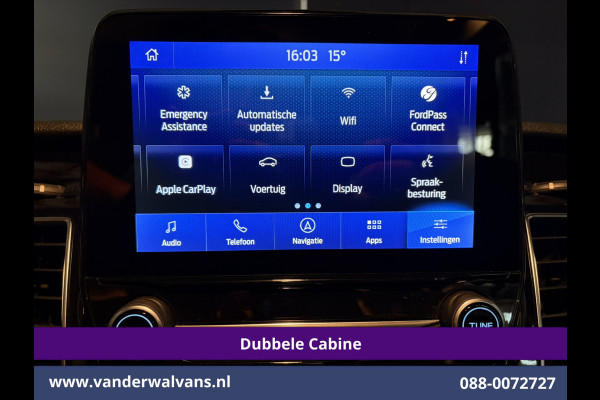 Ford Transit 2.0 TDCI 185pk L3H2 Dubbele Cabine Euro6 Airco | 5-Zits | Camera | Navigatie | Apple Carplay | LED | Xenon Android Auto, Trekhaak, Cruisecontrol, Stoelverwarming, Verwarmde Voorruit, Parkeersensoren