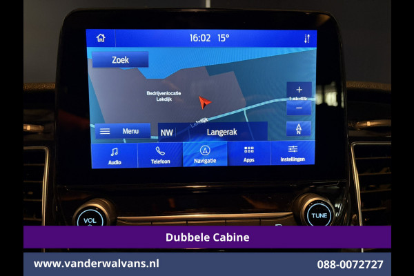 Ford Transit 2.0 TDCI 185pk L3H2 Dubbele Cabine Euro6 Airco | 5-Zits | Camera | Navigatie | Apple Carplay | LED | Xenon Android Auto, Trekhaak, Cruisecontrol, Stoelverwarming, Verwarmde Voorruit, Parkeersensoren