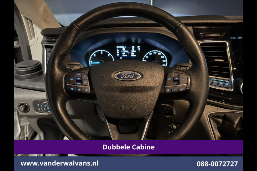 Ford Transit 2.0 TDCI 185pk L3H2 Dubbele Cabine Euro6 Airco | 5-Zits | Camera | Navigatie | Apple Carplay | LED | Xenon Android Auto, Trekhaak, Cruisecontrol, Stoelverwarming, Verwarmde Voorruit, Parkeersensoren