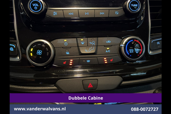 Ford Transit 2.0 TDCI 185pk L3H2 Dubbele Cabine Euro6 Airco | 5-Zits | Camera | Navigatie | Apple Carplay | LED | Xenon Android Auto, Trekhaak, Cruisecontrol, Stoelverwarming, Verwarmde Voorruit, Parkeersensoren