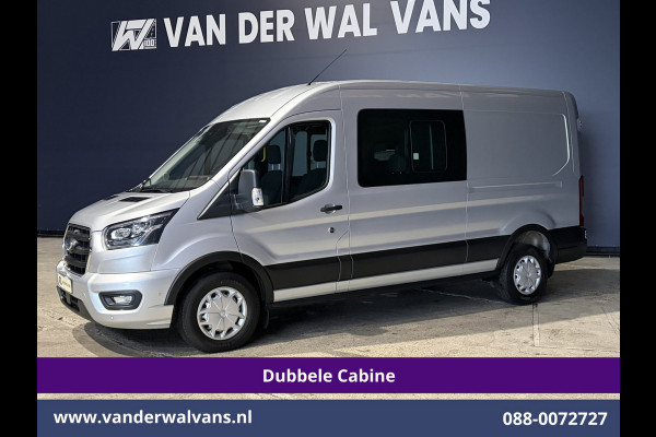 Ford Transit 2.0 TDCI 185pk L3H2 Dubbele Cabine Euro6 Airco | 5-Zits | Camera | Navigatie | Apple Carplay | LED | Xenon Android Auto, Trekhaak, Cruisecontrol, Stoelverwarming, Verwarmde Voorruit, Parkeersensoren