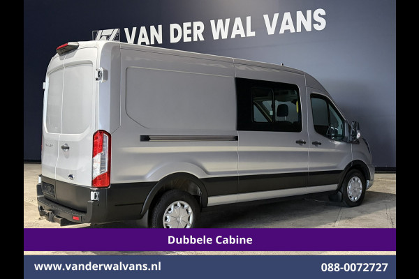 Ford Transit 2.0 TDCI 185pk L3H2 Dubbele Cabine Euro6 Airco | 5-Zits | Camera | Navigatie | Apple Carplay | LED | Xenon Android Auto, Trekhaak, Cruisecontrol, Stoelverwarming, Verwarmde Voorruit, Parkeersensoren