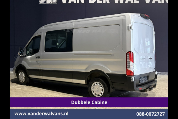 Ford Transit 2.0 TDCI 185pk L3H2 Dubbele Cabine Euro6 Airco | 5-Zits | Camera | Navigatie | Apple Carplay | LED | Xenon Android Auto, Trekhaak, Cruisecontrol, Stoelverwarming, Verwarmde Voorruit, Parkeersensoren