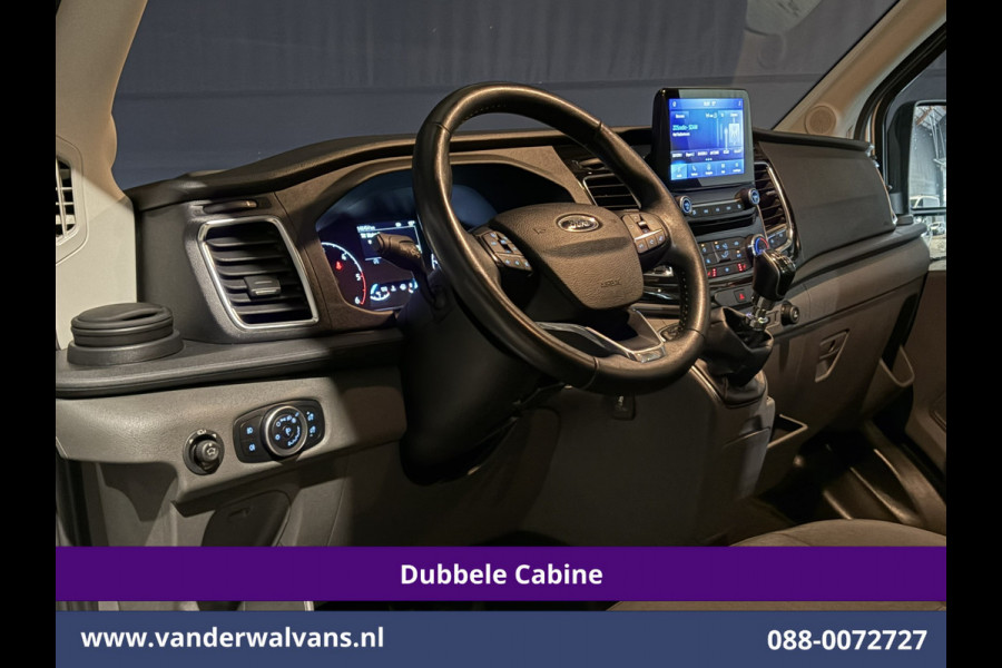 Ford Transit 2.0 TDCI 185pk L3H2 Dubbele Cabine Euro6 Airco | 5-Zits | Camera | Navigatie | Apple Carplay | LED | Xenon Android Auto, Trekhaak, Cruisecontrol, Stoelverwarming, Verwarmde Voorruit, Parkeersensoren