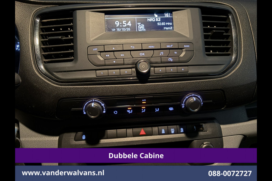 Peugeot Expert 2.0 BlueHDI 123pk L3H1 Dubbele Cabine Euro6 Airco | 5-Zits | 2500kg Trekhaak Cruisecontrol, Parkeersensoren