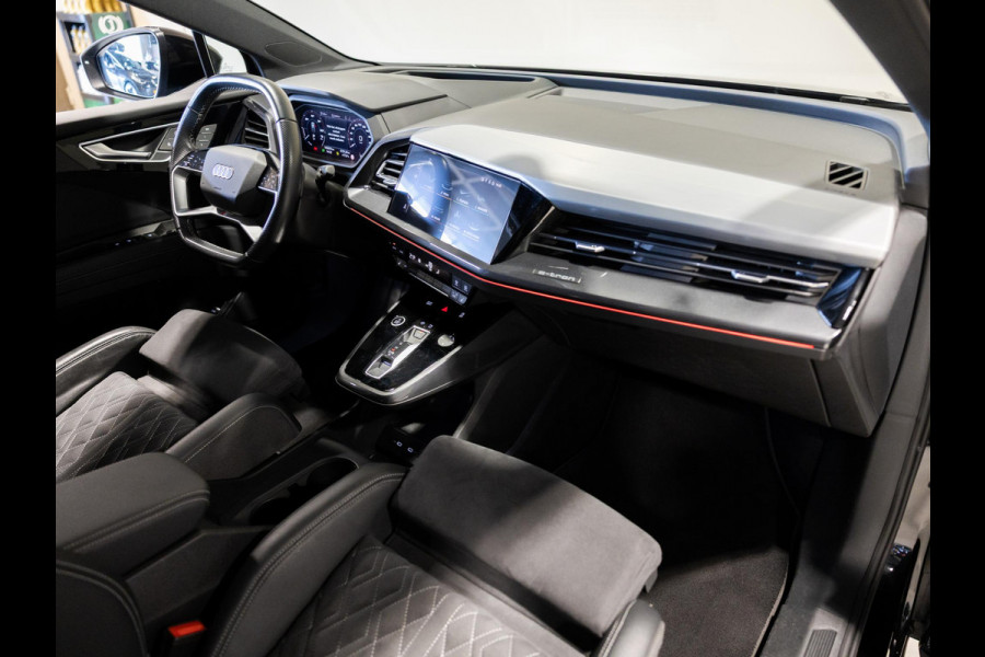 Audi Q4 e-tron 40 S-Line Competition 77 kWh SOH 93% / 204pk / Achteruitrij camera / Ruitjesbekleding / Head-up display /