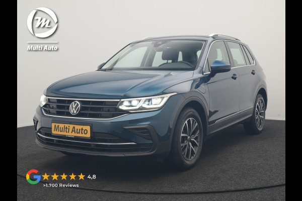 Volkswagen Tiguan 1.4 TSI eHybrid Life PHEV 245pk Dealer O.H. | SOH 97,6% | Trekhaak Af Fabriek | Adaptive Cruise | 360 Camera | IQ Light | Stoelen & Stuur Verwarmd | Keyless | BLIS | Apple Carplay | Navigatie | DAB | Plug In Hybrid |