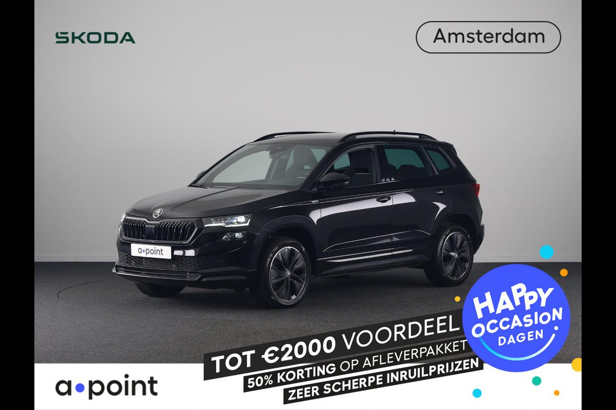 Škoda Karoq 1.5 TSI ACT Sportline Business 150 pk Automaat (DSG) | Verlengde garantie | Navigatie via App | Parkeersensoren | Achteruitrijcamera | Adaptieve cruise control | Stoelverwarming v/a | Verwarmde voorruit |