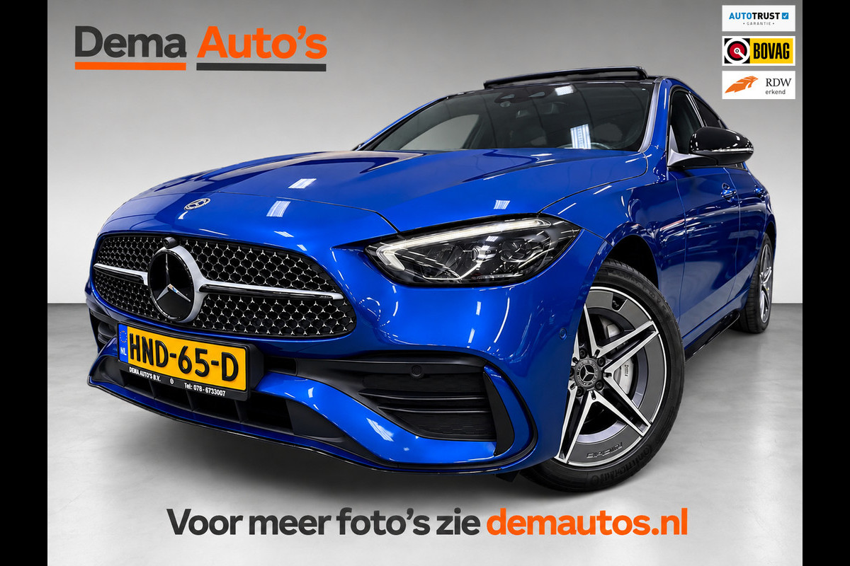 Mercedes-Benz C-Klasse 300 e AMG BLACK-LINE 313PK SOH-TEST/LUCHTVERING/PANO/V-COCKPIT/NAVI/DAB/CARPLAY/CAM///