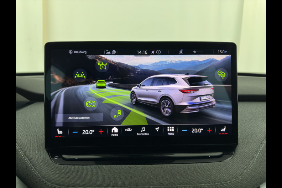 Škoda ENYAQ iV 80 (INCL-BTW) *AUT | LEATHER-FABRIC | FULL-LED | DIGI-COCKPIT | CAMERA | KEYLESS | NAVI-FULLMAP | AMBIENTLIGHT | ECC | HEATED-COMFORTSEATS | DAB+ | PDC | CRUISE | CARPLAY | 17"ALU*