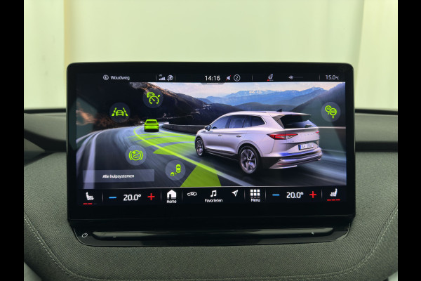 Škoda ENYAQ iV 80 (INCL-BTW) *AUT | LEATHER-FABRIC | FULL-LED | DIGI-COCKPIT | CAMERA | KEYLESS | NAVI-FULLMAP | AMBIENTLIGHT | ECC | HEATED-COMFORTSEATS | DAB+ | PDC | CRUISE | CARPLAY | 17"ALU*