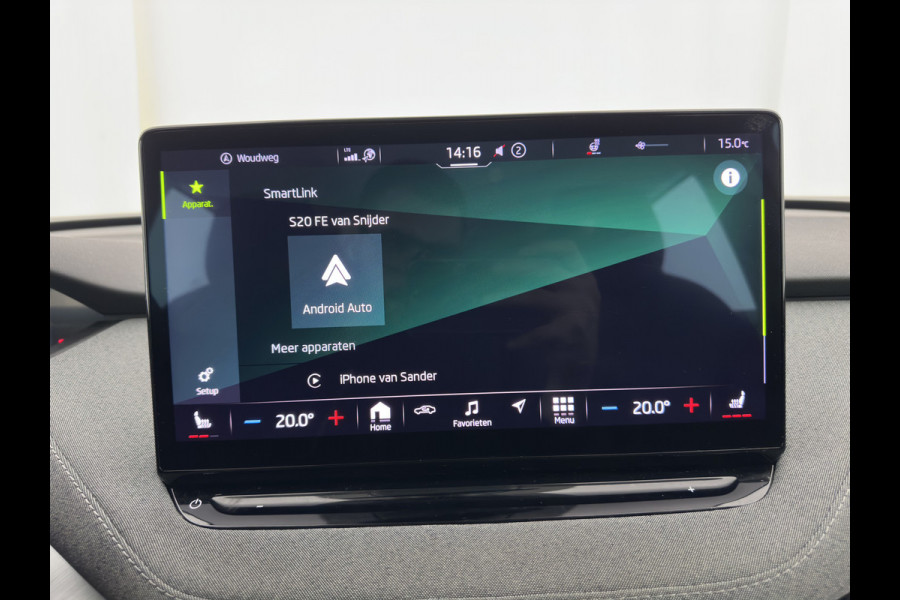 Škoda ENYAQ iV 80 (INCL-BTW) *AUT | LEATHER-FABRIC | FULL-LED | DIGI-COCKPIT | CAMERA | KEYLESS | NAVI-FULLMAP | AMBIENTLIGHT | ECC | HEATED-COMFORTSEATS | DAB+ | PDC | CRUISE | CARPLAY | 17"ALU*