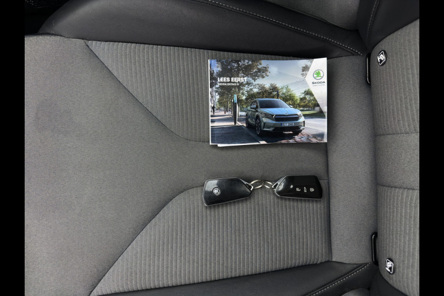 Škoda ENYAQ iV 80 (INCL-BTW) *AUT | LEATHER-FABRIC | FULL-LED | DIGI-COCKPIT | CAMERA | KEYLESS | NAVI-FULLMAP | AMBIENTLIGHT | ECC | HEATED-COMFORTSEATS | DAB+ | PDC | CRUISE | CARPLAY | 17"ALU*