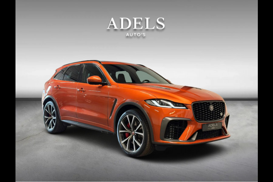 Jaguar F-Pace 5.0 P550 V8 SVR Speciale lak SVO Ultra Metallic Trekhaak Meridian Carbon Pano CameraDealer Onderhouden