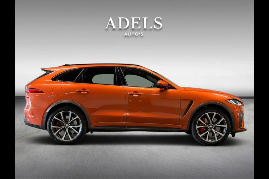 Jaguar F-Pace 5.0 P550 V8 SVR Speciale lak SVO Ultra Metallic Trekhaak Meridian Carbon Pano CameraDealer Onderhouden