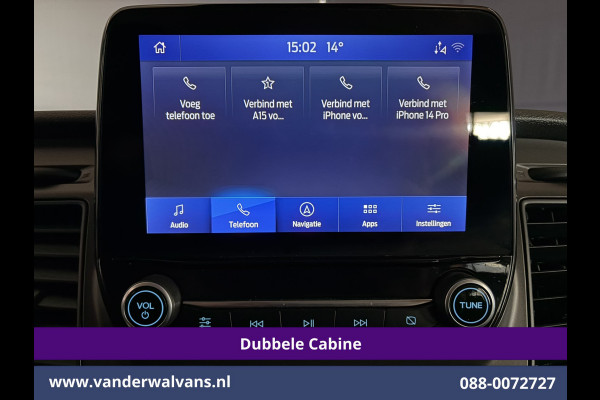 Ford Transit Custom 2.0 TDCI 131pk Automaat L2H1 Dubbele Cabine Euro6 Airco | 6-Zits | Camera | Navigatie | LED | Apple Carplay Cruisecontrol, Android Auto, Verwarmde Voorruit, Achterklep, Parkeersensoren, Bijrijdersbank