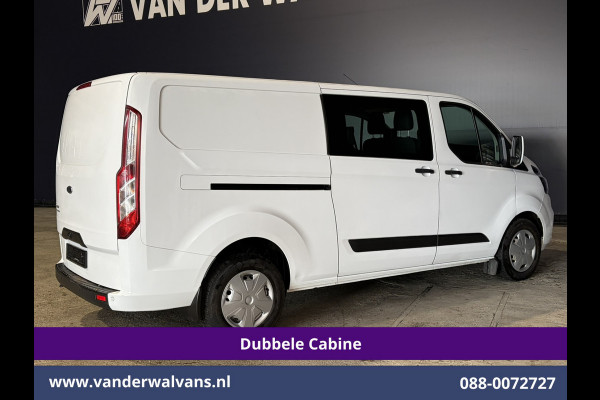 Ford Transit Custom 2.0 TDCI 131pk Automaat L2H1 Dubbele Cabine Euro6 Airco | 6-Zits | Camera | Navigatie | LED | Apple Carplay Cruisecontrol, Android Auto, Verwarmde Voorruit, Achterklep, Parkeersensoren, Bijrijdersbank