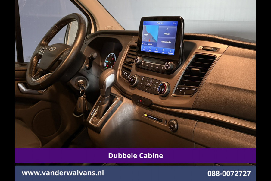 Ford Transit Custom 2.0 TDCI 131pk Automaat L2H1 Dubbele Cabine Euro6 Airco | 6-Zits | Camera | Navigatie | LED | Apple Carplay Cruisecontrol, Android Auto, Verwarmde Voorruit, Achterklep, Parkeersensoren, Bijrijdersbank