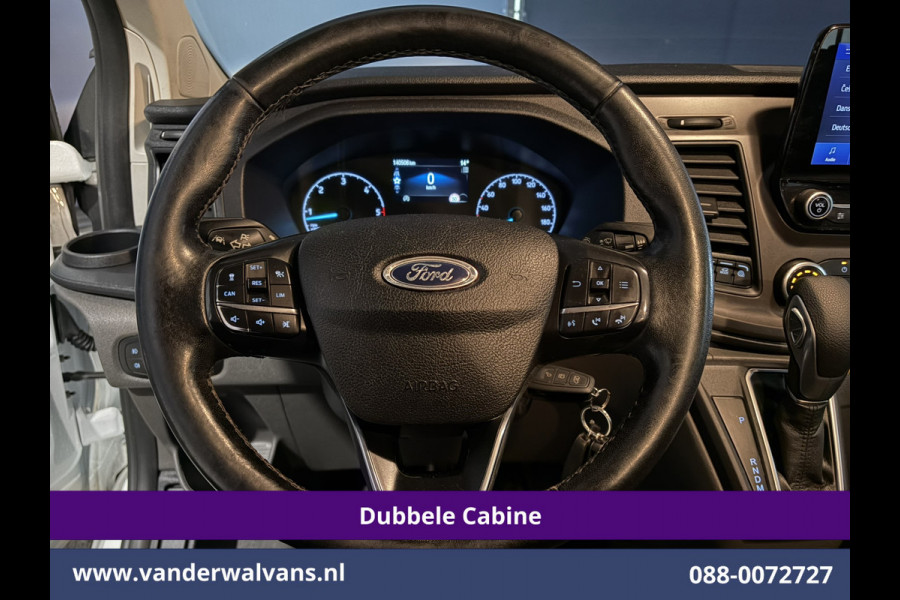 Ford Transit Custom 2.0 TDCI 131pk Automaat L2H1 Dubbele Cabine Euro6 Airco | 6-Zits | Camera | Navigatie | LED | Apple Carplay Cruisecontrol, Android Auto, Verwarmde Voorruit, Achterklep, Parkeersensoren, Bijrijdersbank