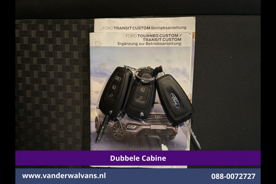 Ford Transit Custom 2.0 TDCI 131pk Automaat L2H1 Dubbele Cabine Euro6 Airco | 6-Zits | Camera | Navigatie | LED | Apple Carplay Cruisecontrol, Android Auto, Verwarmde Voorruit, Achterklep, Parkeersensoren, Bijrijdersbank