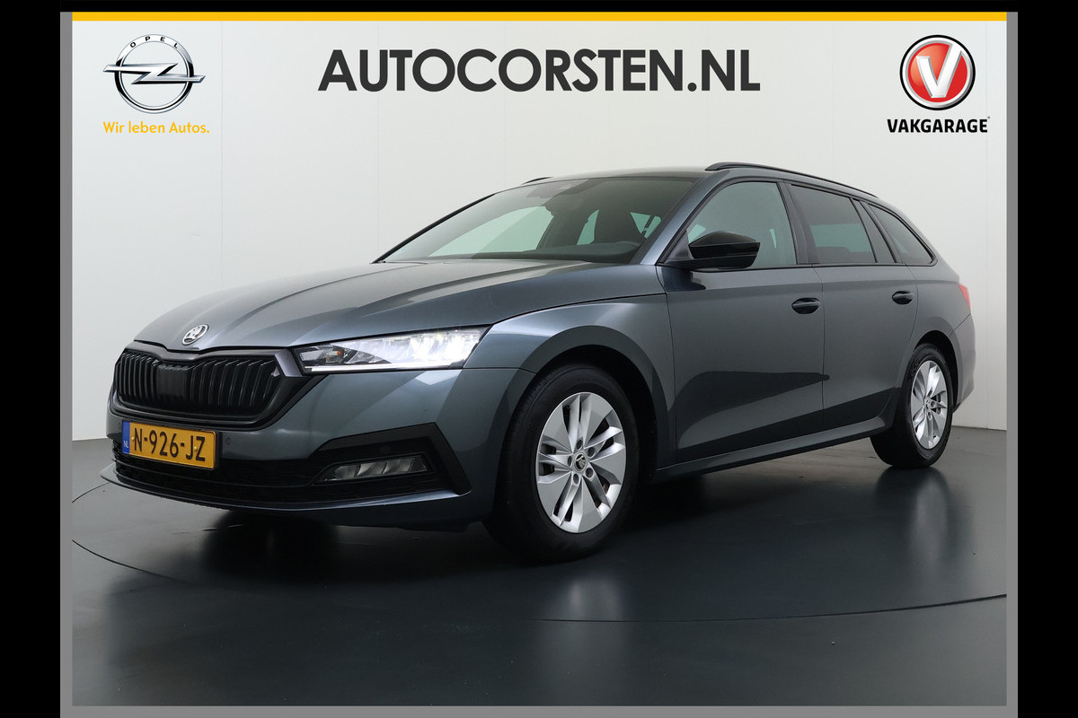 Škoda Octavia Combi 1.0 e-TSI Automaat Sportstoelen Adap.Cruise Navi Stuurverwarming Virtual Cockpit Ecc Pdc Apple Carplay/Android Auto Sport  Travel-pakket Led P-Assist Lane Assist Isofix Keyless-go 1e Eigenaar Origineel Nederlandse Auto