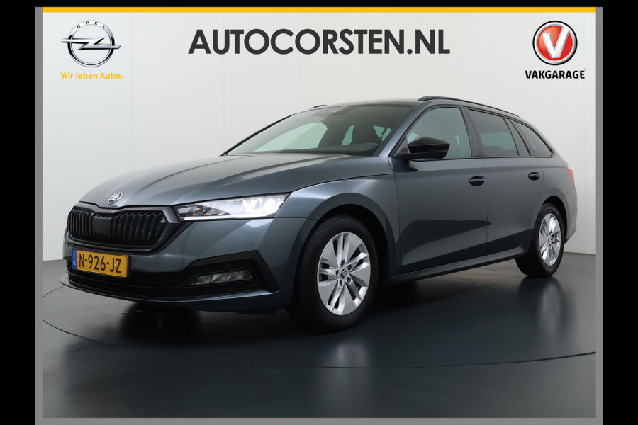 Škoda Octavia Combi 1.0 e-TSI Automaat Sportstoelen Adap.Cruise Navi Stuurverwarming Virtual Cockpit Ecc Pdc Apple Carplay/Android Auto Sport  Travel-pakket Led P-Assist Lane Assist Isofix Keyless-go 1e Eigenaar Origineel Nederlandse Auto