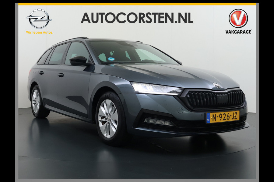 Škoda Octavia Combi 1.0 e-TSI Automaat Sportstoelen Adap.Cruise Navi Stuurverwarming Virtual Cockpit Ecc Pdc Apple Carplay/Android Auto Sport  Travel-pakket Led P-Assist Lane Assist Isofix Keyless-go 1e Eigenaar Origineel Nederlandse Auto