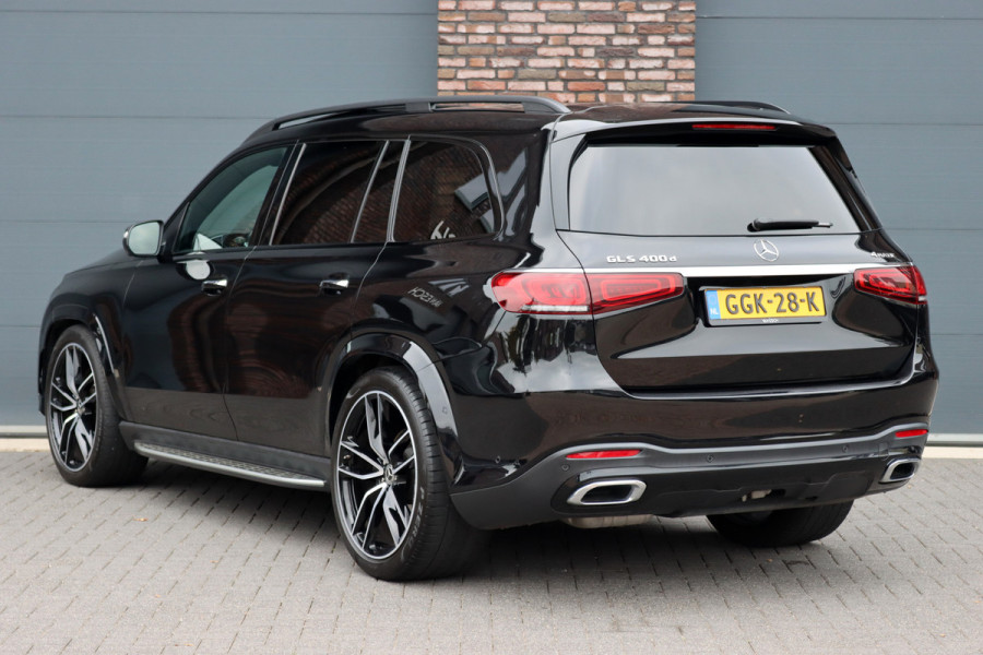 Mercedes-Benz GLS 400 d 4MATIC AMG Line Premium+ | 7pers | Luchtvering | Distronic+ | Massage | Stoelventilatie | Memory | Burmester | HUD | Trekhaak | Soft-Close | Vlakkenverwarming | Surround Camera |