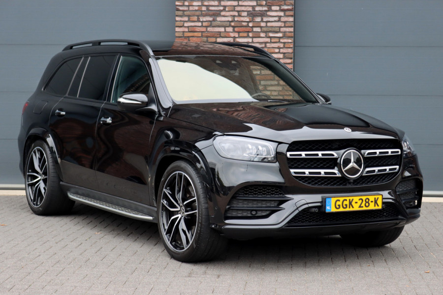 Mercedes-Benz GLS 400 d 4MATIC AMG Line Premium+ | 7pers | Luchtvering | Distronic+ | Massage | Stoelventilatie | Memory | Burmester | HUD | Trekhaak | Soft-Close | Vlakkenverwarming | Surround Camera |