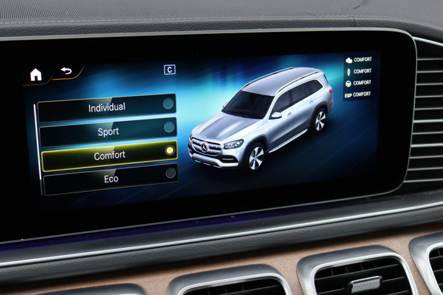 Mercedes-Benz GLS 400 d 4MATIC AMG Line Premium+ | 7pers | Luchtvering | Distronic+ | Massage | Stoelventilatie | Memory | Burmester | HUD | Trekhaak | Soft-Close | Vlakkenverwarming | Surround Camera |