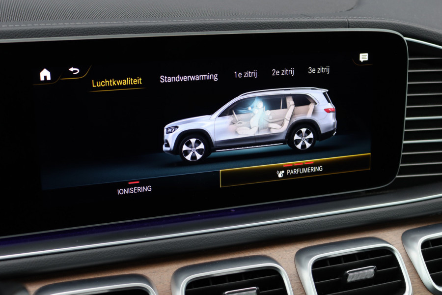 Mercedes-Benz GLS 400 d 4MATIC AMG Line Premium+ | 7pers | Luchtvering | Distronic+ | Massage | Stoelventilatie | Memory | Burmester | HUD | Trekhaak | Soft-Close | Vlakkenverwarming | Surround Camera |