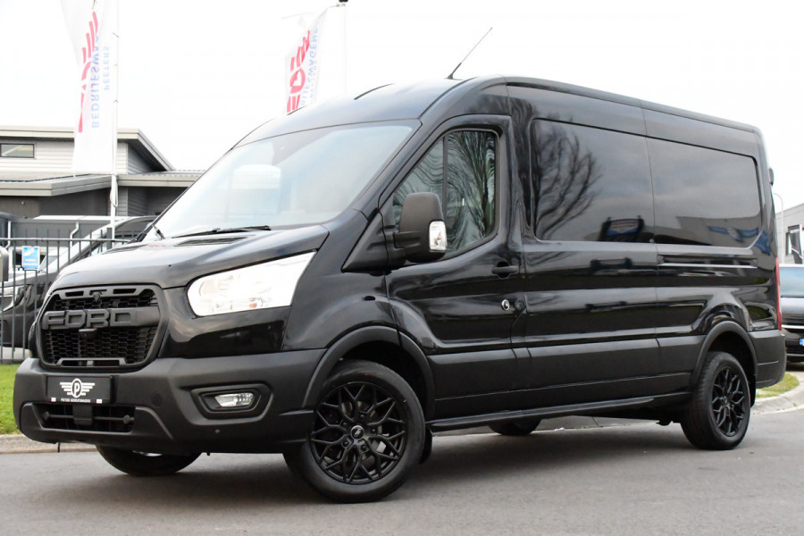 Ford Transit 350 2.0 TDCI L3H2 Black Edition Camera, Cruise, Caplay, Automaat, 130PK, Trekhaak, Multimedia, Sensoren, UNIEK!