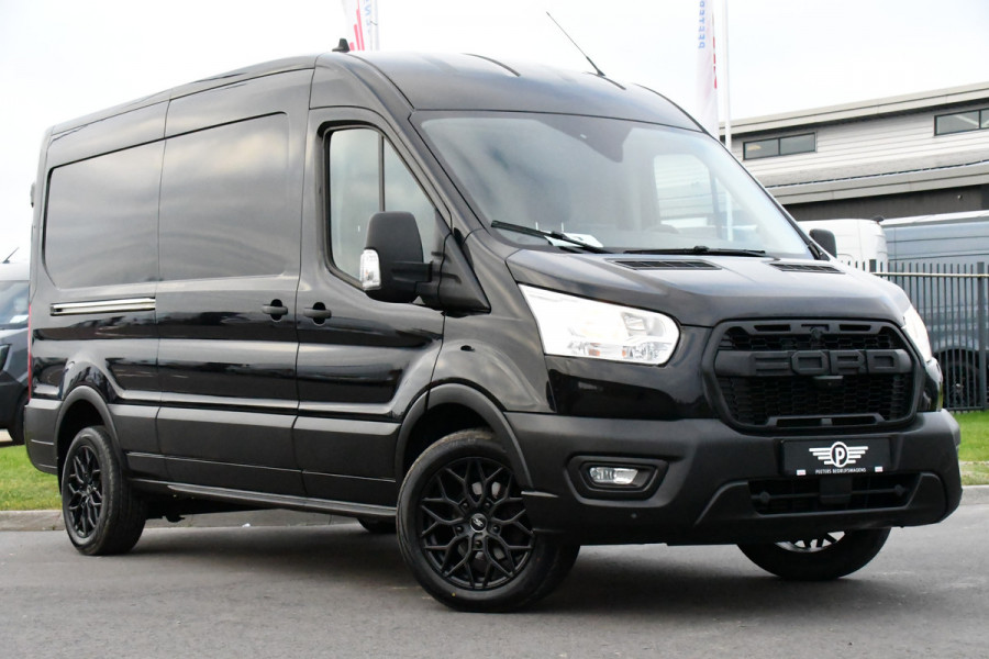 Ford Transit 350 2.0 TDCI L3H2 Black Edition Camera, Cruise, Caplay, Automaat, 130PK, Trekhaak, Multimedia, Sensoren, UNIEK!