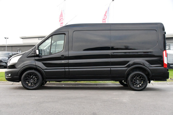 Ford Transit 350 2.0 TDCI L3H2 Black Edition Camera, Cruise, Caplay, Automaat, 130PK, Trekhaak, Multimedia, Sensoren, UNIEK!
