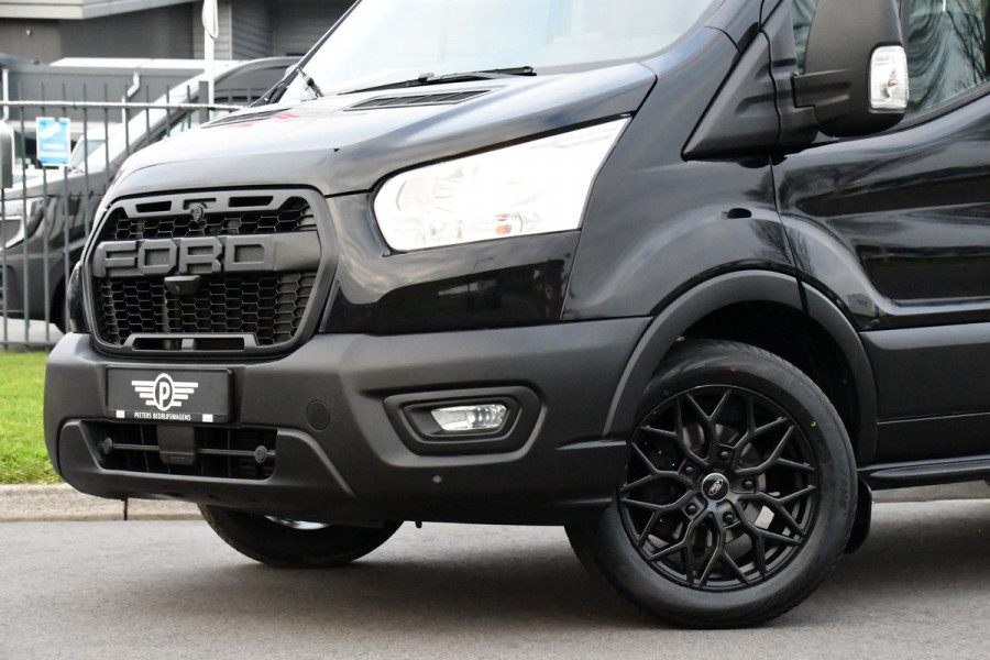 Ford Transit 350 2.0 TDCI L3H2 Black Edition Camera, Cruise, Caplay, Automaat, 130PK, Trekhaak, Multimedia, Sensoren, UNIEK!