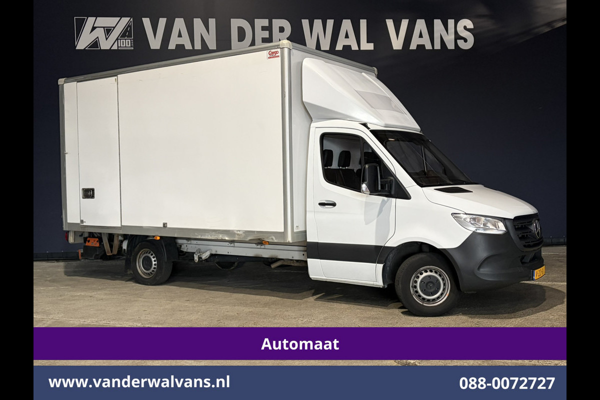 Mercedes-Benz Sprinter 315 CDI 150pk 9G-Tronic Automaat Bakwagen 22m3 KUUB Laadklep Zijdeur Euro6 Airco | LAT om LAT | Leder Bijrijdersbank