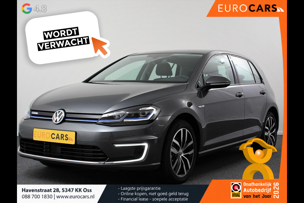 Volkswagen e-Golf Edition Navigatie SOH 90,5% Climate control Virtual cockpit Parkeersensoren V+A DAB+ Adaptive Cruise Control 17" Lichtmetalen velgen