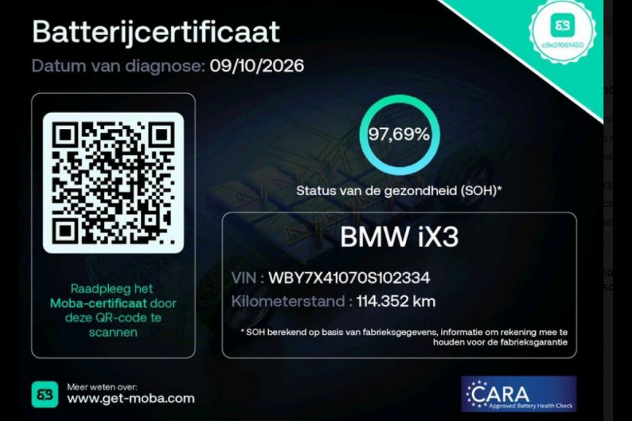 BMW iX3 Executive 80 kWh SOH 98% / Shadow Line / Panoramadak / Leder / Stoelverwarming / Pdc.+Camera / Navigatie / Apk 10-2027