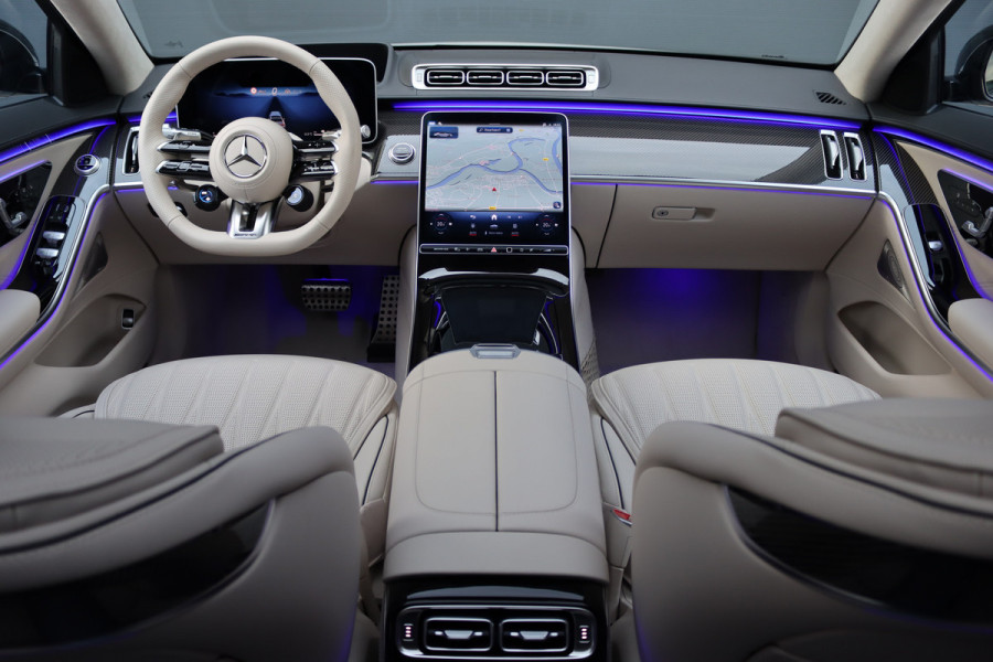 Mercedes-Benz S-Klasse AMG 63 S E Performance | 802pk | Keramisch | Manufaktur | Carbon  | Achterasbesturing | Kuitmassage | Stoelventilatie | Vlakkenverwarming | Burmester | Distronic+ | Entertainment Achter |