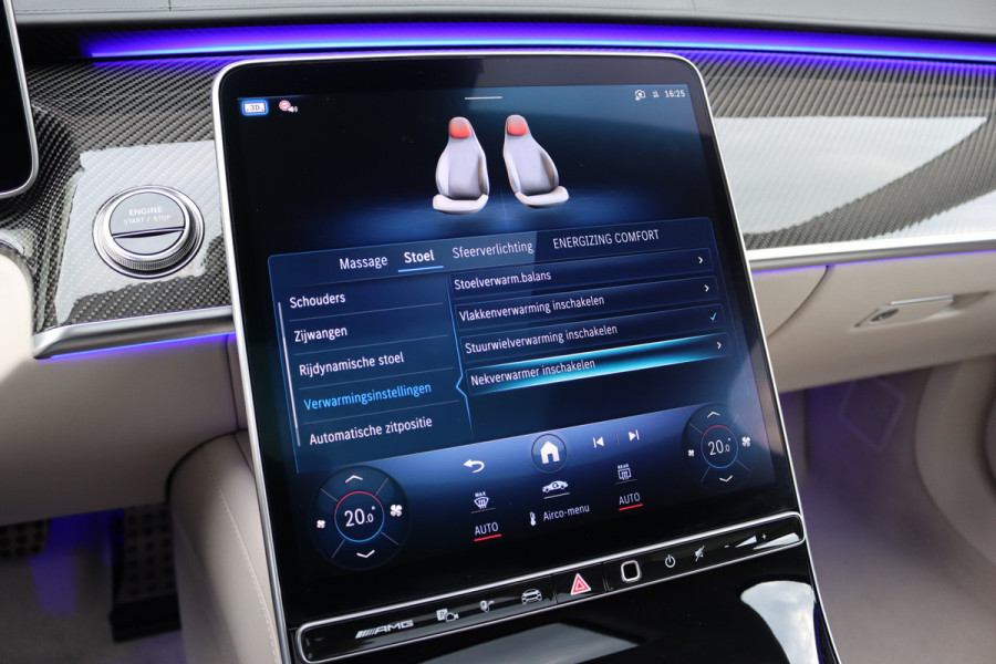 Mercedes-Benz S-Klasse AMG 63 S E Performance | 802pk | Keramisch | Manufaktur | Carbon  | Achterasbesturing | Kuitmassage | Stoelventilatie | Vlakkenverwarming | Burmester | Distronic+ | Entertainment Achter |