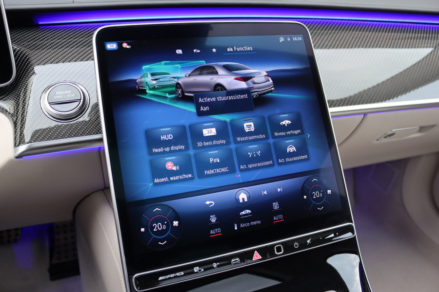 Mercedes-Benz S-Klasse AMG 63 S E Performance | 802pk | Keramisch | Manufaktur | Carbon  | Achterasbesturing | Kuitmassage | Stoelventilatie | Vlakkenverwarming | Burmester | Distronic+ | Entertainment Achter |