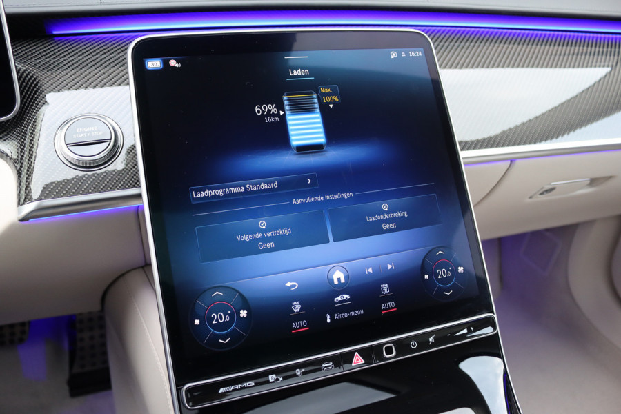 Mercedes-Benz S-Klasse AMG 63 S E Performance | 802pk | Keramisch | Manufaktur | Carbon  | Achterasbesturing | Kuitmassage | Stoelventilatie | Vlakkenverwarming | Burmester | Distronic+ | Entertainment Achter |