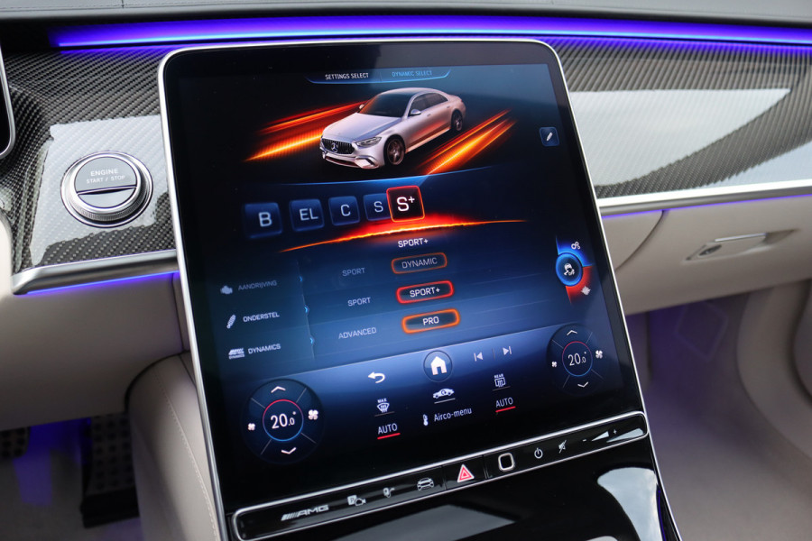 Mercedes-Benz S-Klasse AMG 63 S E Performance | 802pk | Keramisch | Manufaktur | Carbon  | Achterasbesturing | Kuitmassage | Stoelventilatie | Vlakkenverwarming | Burmester | Distronic+ | Entertainment Achter |