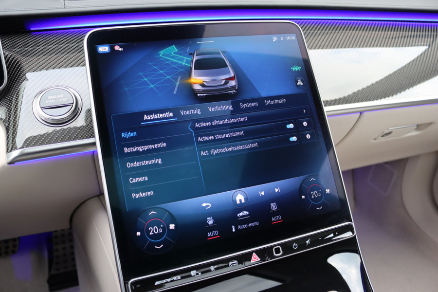 Mercedes-Benz S-Klasse AMG 63 S E Performance | 802pk | Keramisch | Manufaktur | Carbon  | Achterasbesturing | Kuitmassage | Stoelventilatie | Vlakkenverwarming | Burmester | Distronic+ | Entertainment Achter |