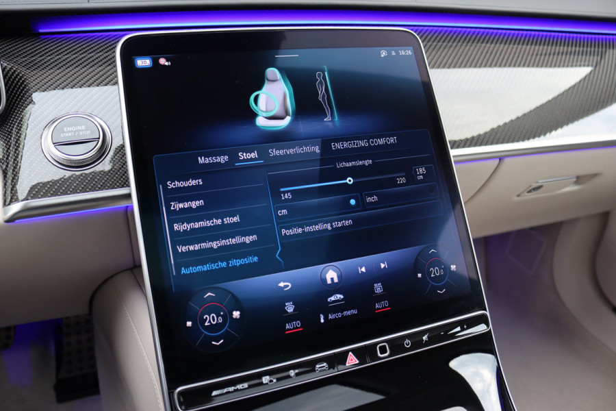 Mercedes-Benz S-Klasse AMG 63 S E Performance | 802pk | Keramisch | Manufaktur | Carbon  | Achterasbesturing | Kuitmassage | Stoelventilatie | Vlakkenverwarming | Burmester | Distronic+ | Entertainment Achter |