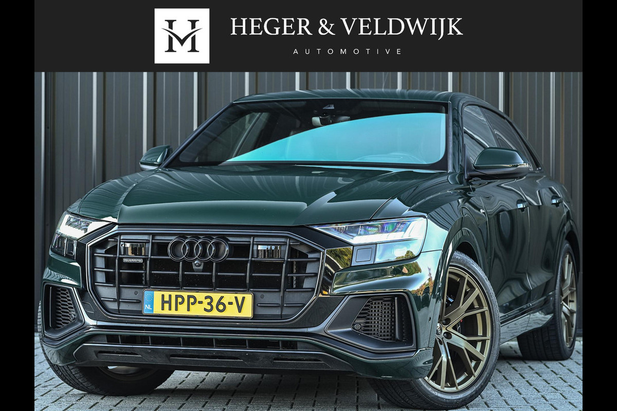 Audi Q8 55 TFSI e quattro Pro Line | S-Line | Stoelventilatie + Massage | 360 Camera | HUD | B&O | S-Seats | Luchtvering | Adaptive Cruise | Stoelverwarming | Stuurverwarming | Trekhaak |