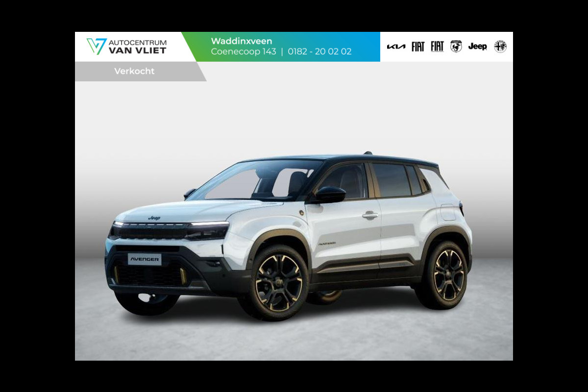 Jeep Avenger 85th Anniversary 54 kWh | Schuif\Kanteldak | Adapt. Cruise | Winter Pack | Convenience Pack | Elektr. A-Klep | Warmtepomp | Bicolore