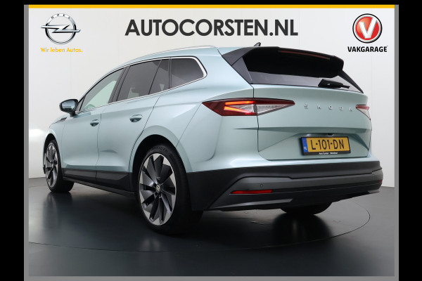 Škoda ENYAQ iV 80 204PK SOH 90% Leder Panoramadak 21" Lmv Stuurverwarming Camera Keyless entry Apple Carplay Android Auto Ecc Pdc P-Assist Cruise Control Draadloze telefoonlader Privacy Glas 1e Eigenaar Dealeronderhouden Origineel Nederlandse Auto