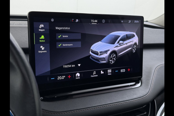 Škoda ENYAQ iV 80 204PK SOH 90% Leder Panoramadak 21" Lmv Stuurverwarming Camera Keyless entry Apple Carplay Android Auto Ecc Pdc P-Assist Cruise Control Draadloze telefoonlader Privacy Glas 1e Eigenaar Dealeronderhouden Origineel Nederlandse Auto